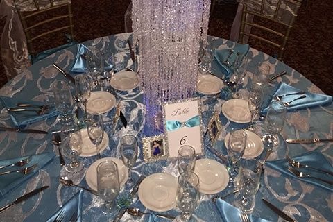 banquet hall theme blue
