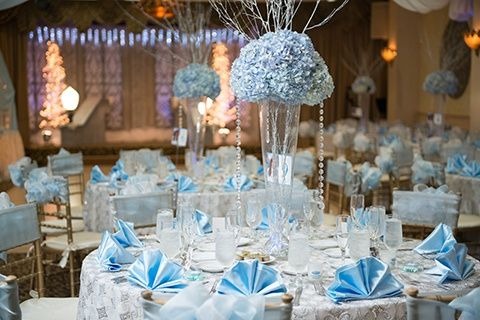banquet hall theme blue