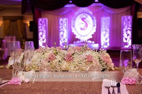banquet hall pink table